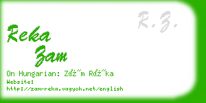 reka zam business card